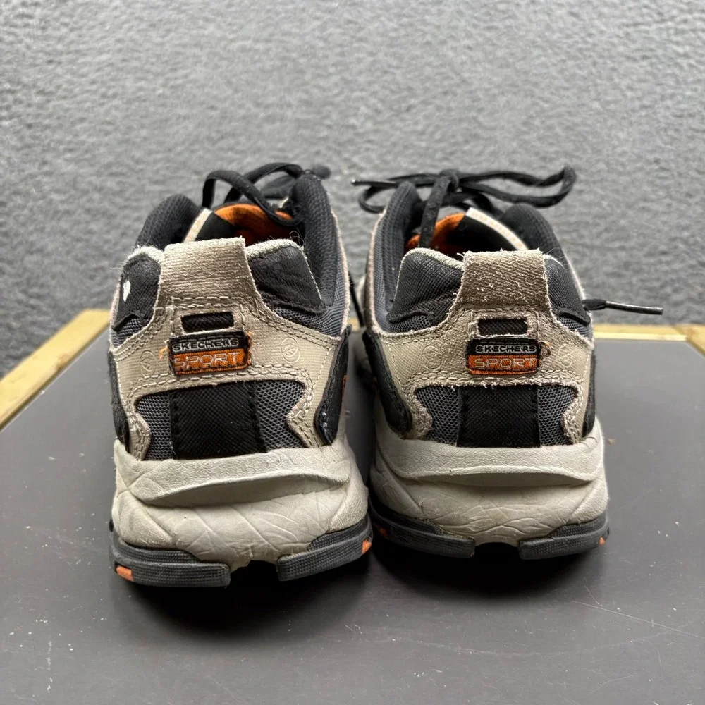 Skechers‎ Sport 51241 Mens Size 10 Taupe Black Orange Trail Hiking Sneakers